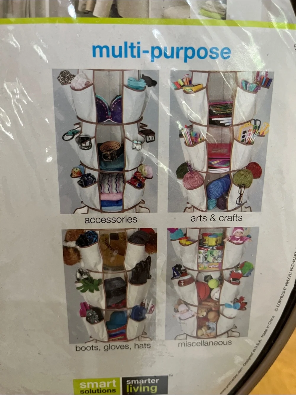 As Seen On TV Smart Carousel Organizer 5 Shelves & 40 Pockets NIP